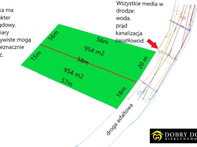 Działka 954 m², Augustów