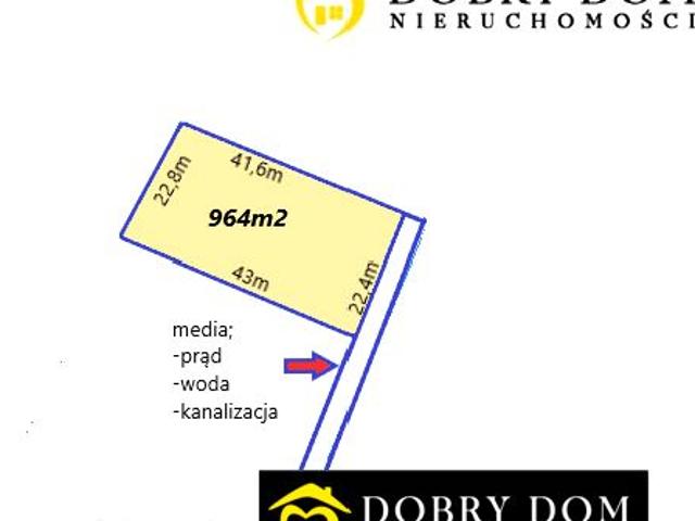 Działka 964 m², Sokoły