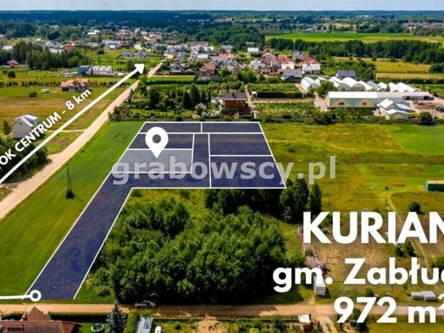 Działka 972 m², Kuriany
