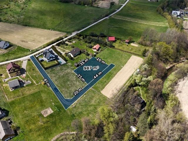 Działka 987 m², Pogorzany