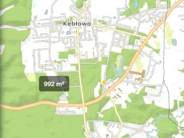Działka 992 m², Kębłowo