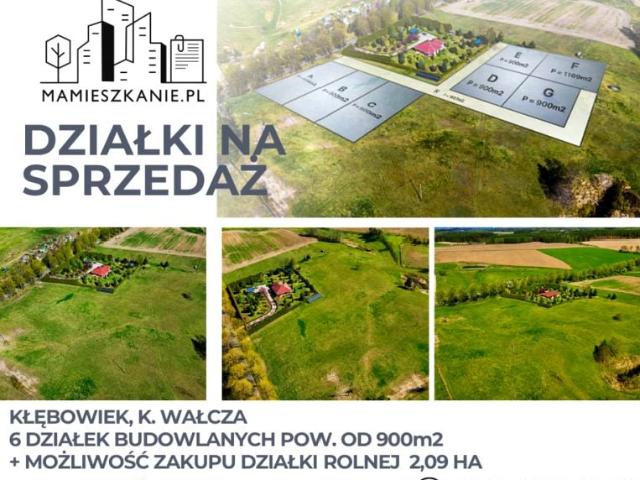 Działka 900 m², Kłębowiec