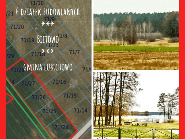 Działka 914 m², Bietowo