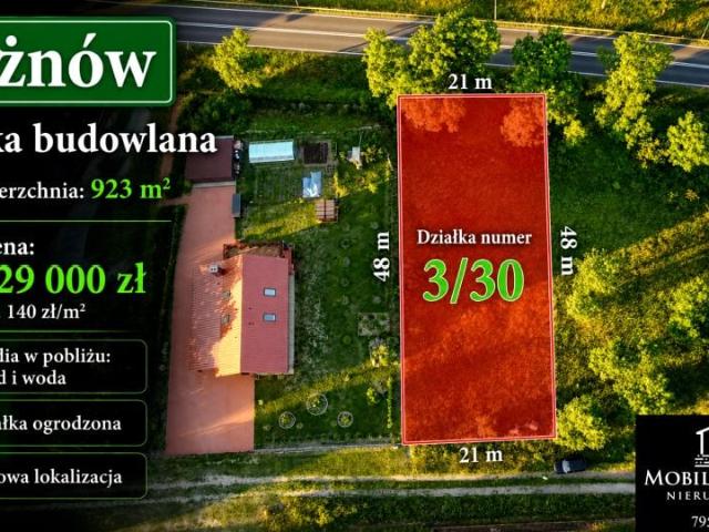 Działka 923 m², Bożnów