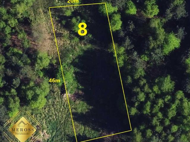Działka 923 m² w Gorzelnia z mediami przy drodze