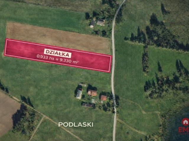 Działka 9 330 m², Podlaski