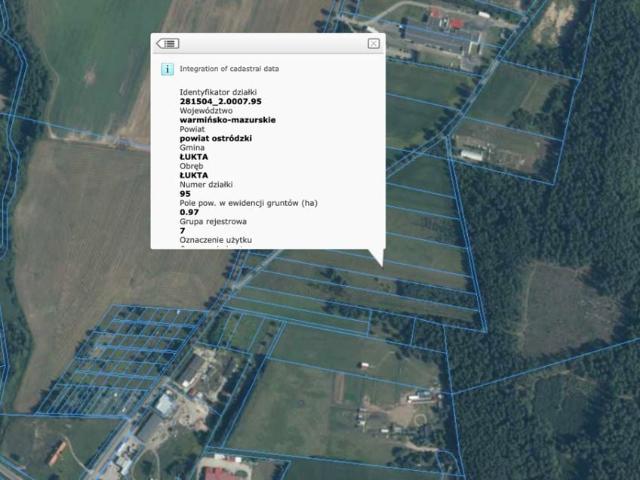 Działka 9 700 m², Łukta