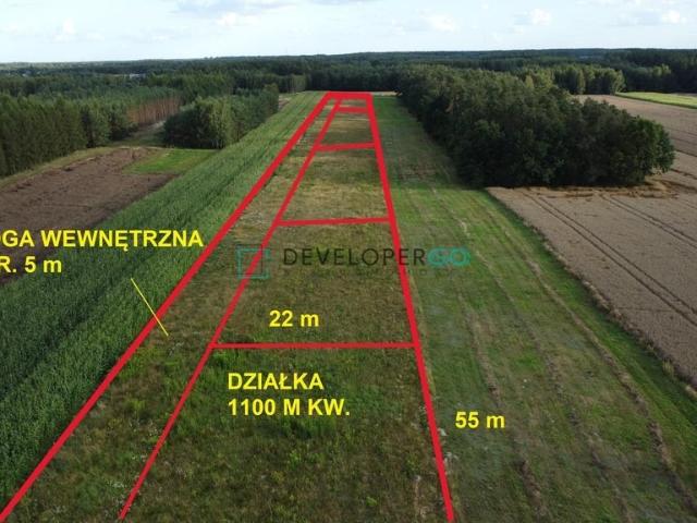 Działki budowlane 1100 m² z WZ, dojazd 2 strony polecam!