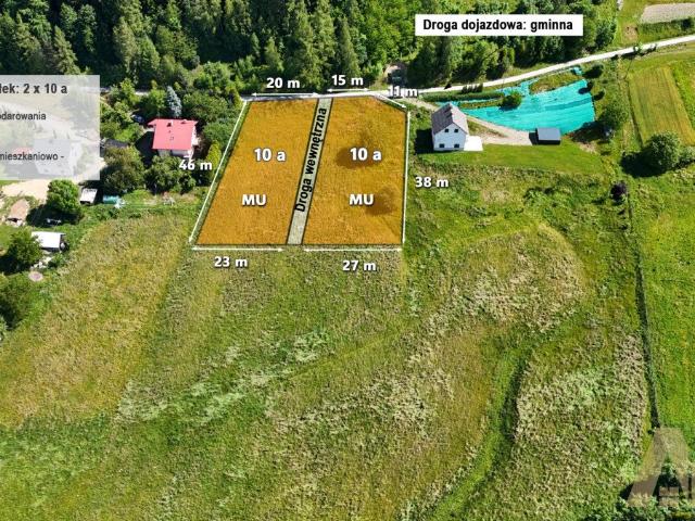 Działki budowlane z widokiem na Beskid w Kąclowej