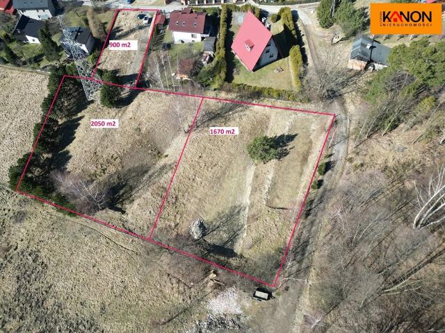 Działki budowlane z widokiem, dojazd asfaltowy, 4620 m2