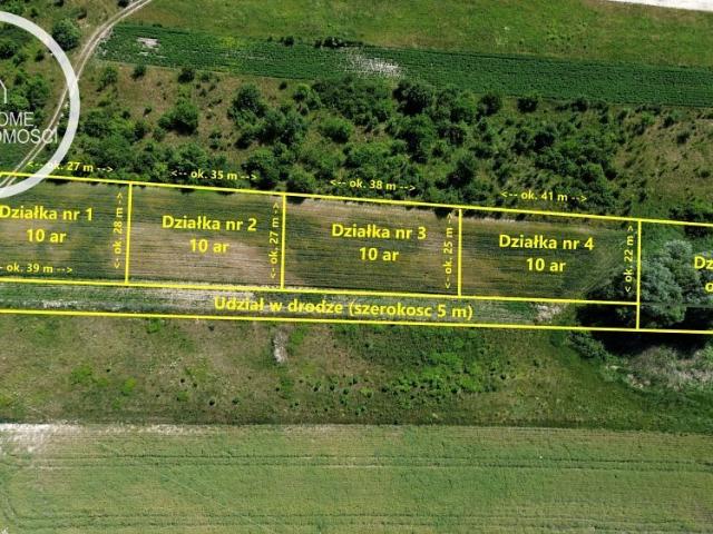 Działki budowlane od 10 arów w Zawadówce blisko infrastruktury