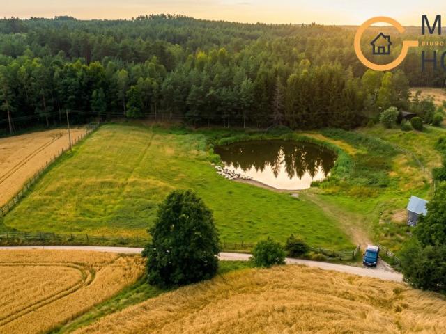 Działki Kaszuby 1008 m², las, jezioro, media, cisza