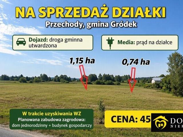 Działki pod zabudowę w Przechodach, 7400 m² i 11500 m²