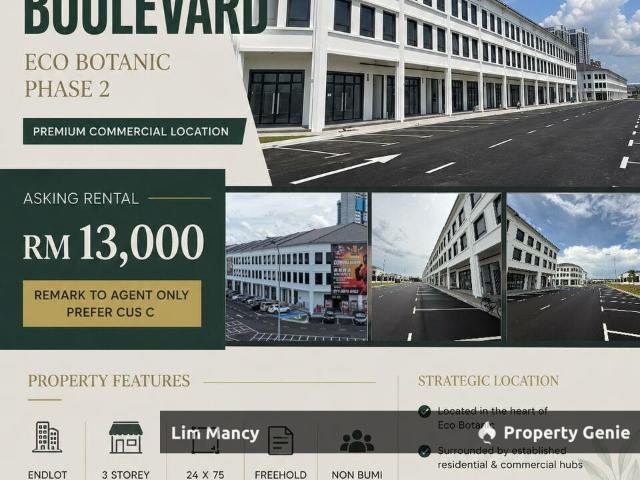 Eco Botanic Three Storey Shop Endlot