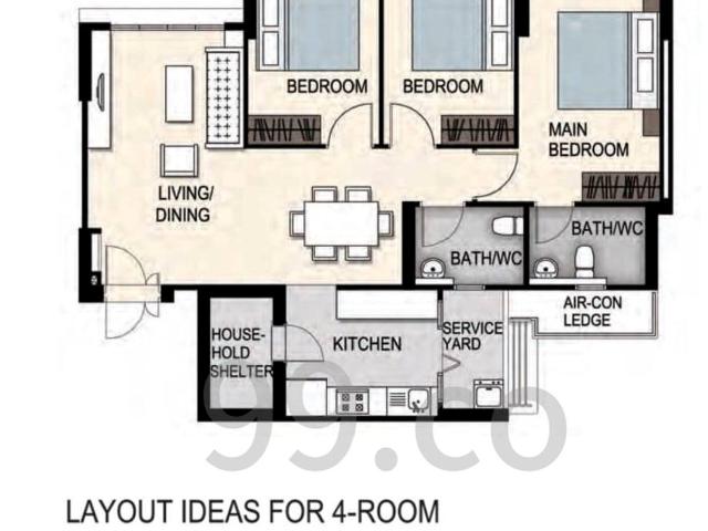 Eastbank @ Canberra Sembawang, HDB 4 Rooms