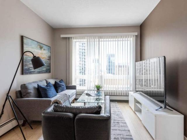 Edmonton Furnished Condo Rental in Downtown AMAZING views from the 17th Floor of the Fox 1 Tower!