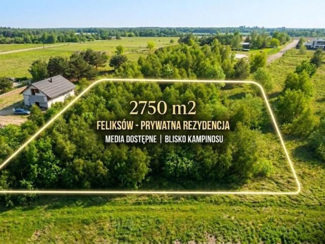 Ekskluzywna działka leśna 2750 m² w Feliksowie