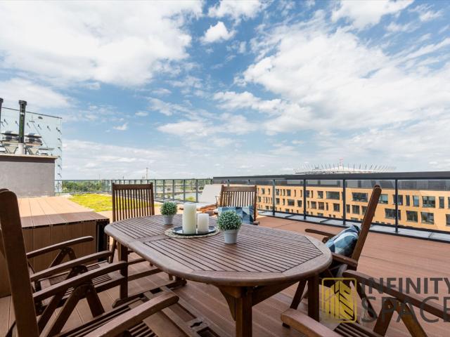 Ekskluzywny apartament z 130 m² tarasem i widokiem na Wisłę