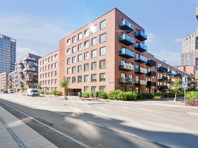 Eksklusiv parkeringsplads til leje i parkeringskælder på Grønttorvet i Valby