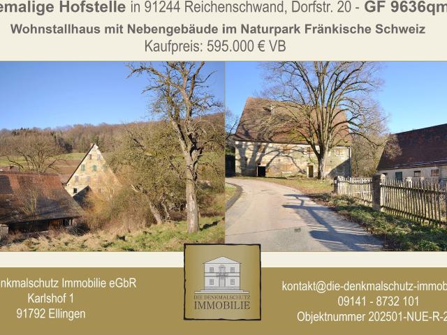 Ehem. Hofstelle Wohnstallhaus mit Nebengebäude im Naturpark Fränkische Schweiz