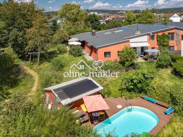 Einzigartig! 3075m² Naturgarten, Pool+Gartensauna, Ortsrandlage. Viel Raum für Hobby/Beruf u. Wohnen