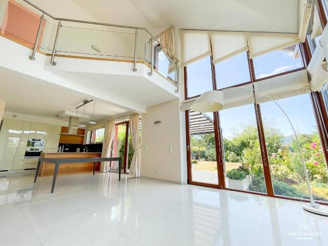 MIETKAUF MÖGLICH | Einzigartiges Wohnen & Arbeiten am Brunnerberg | Exklusiv ausgestattete 333 m² Villa auf großem Grundstück und Fernblick nach Wien
