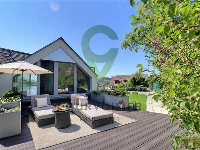Ein hoch stehendes Penthouse am unmittelbaren Stadtrand von Morges