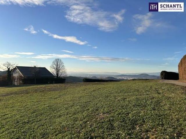 Beeindruckend: Exklusives Panoramagrundstück in Bestlage über Graz mit einem Ausblick, der jeden Tag aufs Neue begeistert. Jetzt Besichtigungstermin sichern!