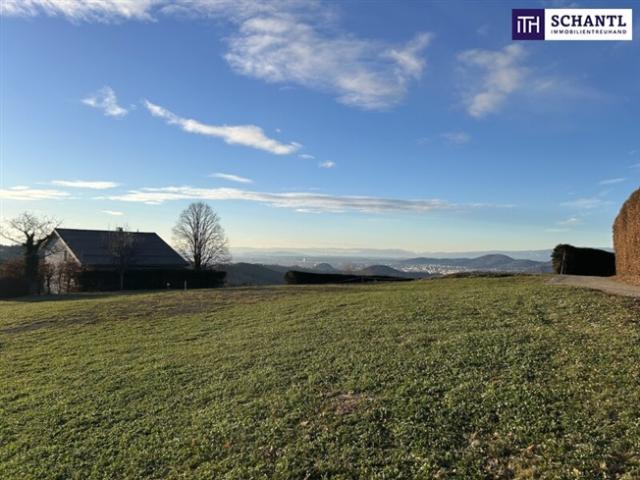 Beeindruckend Exklusives Panoramagrundstück in Bestlage über Graz mit einem Ausblick, der jeden Tag aufs Neue begeistert. Jetzt Besichtigungstermin sichern!