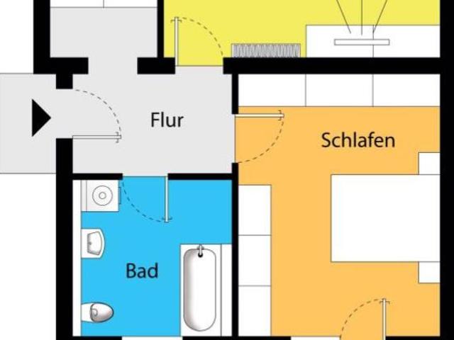 Eindrucksvoll Wohnen im Dachgeschoss! Großer Balkon, Tageslichtbad mit Wanne, ruhige Lage!