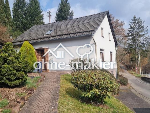 Einfamilienhaus freistehend mit großem Grundstück und Doppelgarage zwischen Wissen und Hamm/Sieg