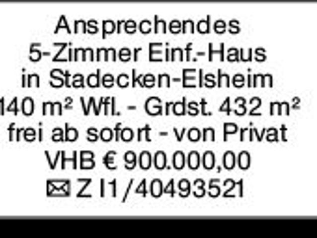 Einfamilienhaus, Haus 140 m2 Stadecken Elsheim