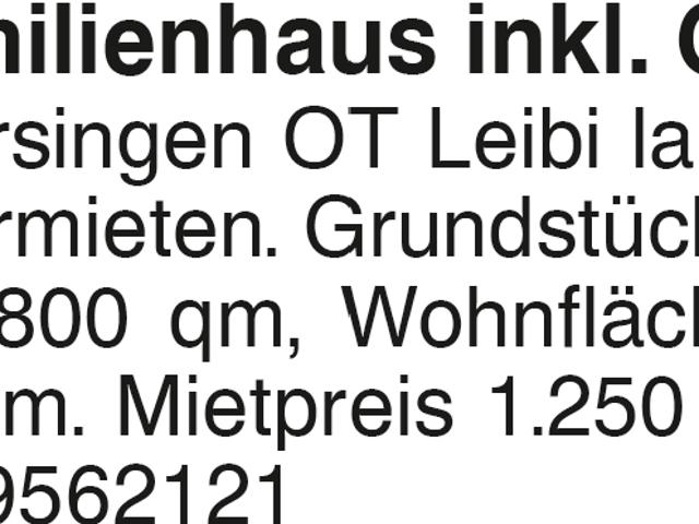 Einfamilienhaus inkl. Garten in Nersingen