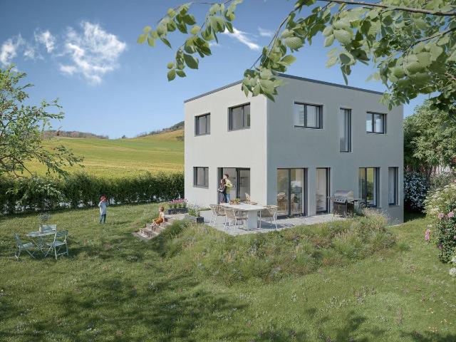 Einstehendes Haus wird gebaut