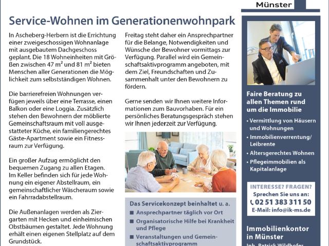 Eigentumswohnung seniorengerecht und barrierefrei Wohnpark Herbern