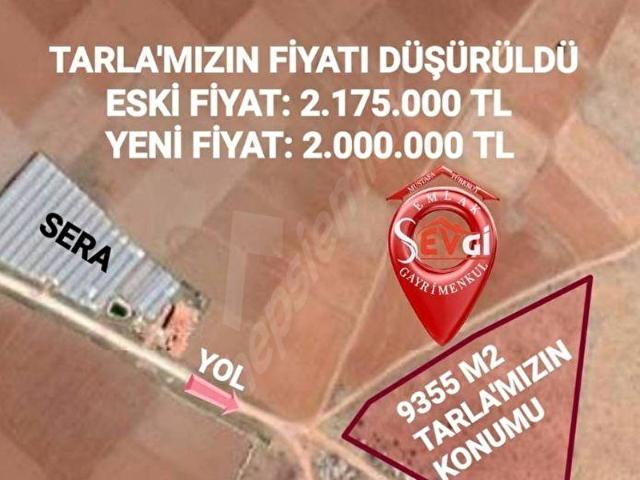 ELMALI BOZHÜYÜK'DE YOL, ELEKTRİĞİ OLAN SUYU YAKIN 9.5 DÖNÜM SATILIK TARLA