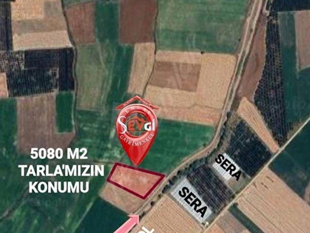 ELMALI IMIRCIK'TA YOLA SIFIR, SERA'YA UYGUN, YATIRIMLIK 5080 m SATILIK TARLA