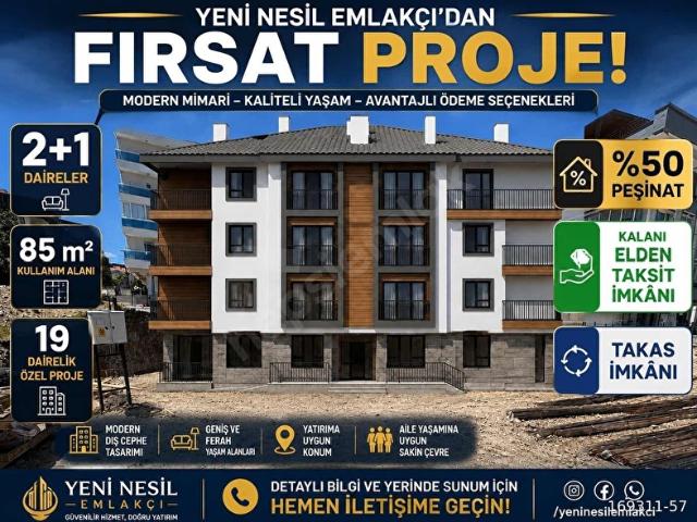 ELDEN TAKSİT İMKANI! %50 PEŞİN GERİSİ ELDEN TAKSİTLİ 2+1 FIRSAT