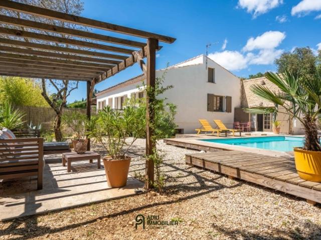 Elegant Renovated Single Storey Villa with Pool and Independent Guest Apartment Near Uzès