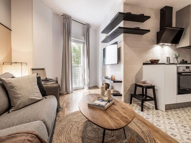 Elegant 1 Bedroom Apartment with Modern Design and Air Conditioning in Santa Brígida, Madrid Amsterdam Apartments for Rent