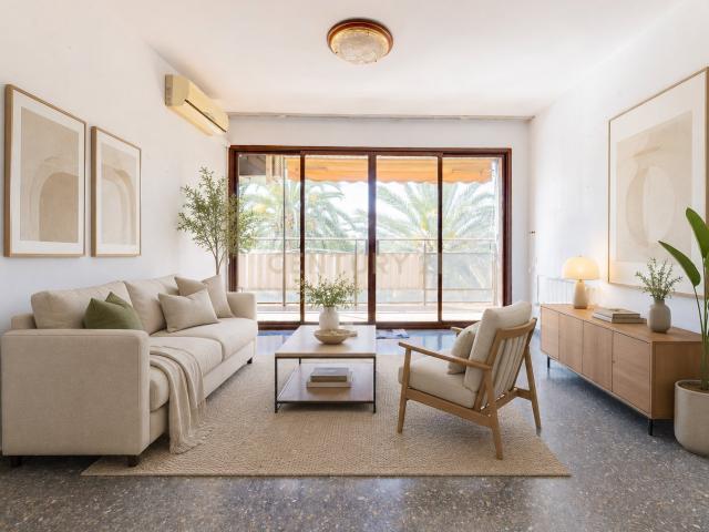 Elegante vivienda exterior con gran terraza, vistas al río Turia en Campanar