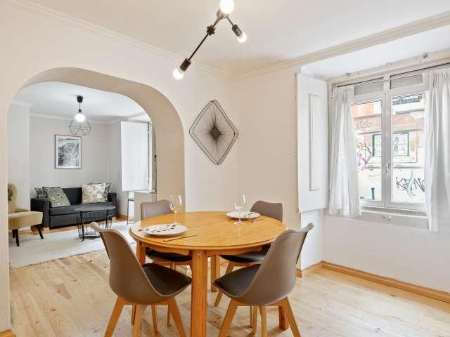 Elegante apartamento de 1 quarto para alugar em Rossio