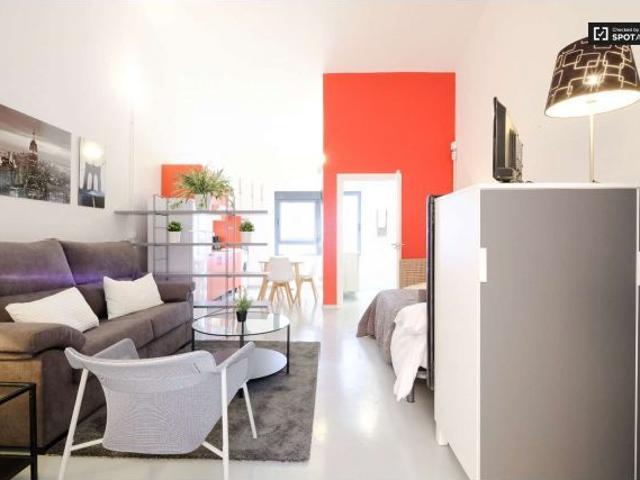 Elegante estudio con aire acondicionado en alquiler en Ciudad Lineal
