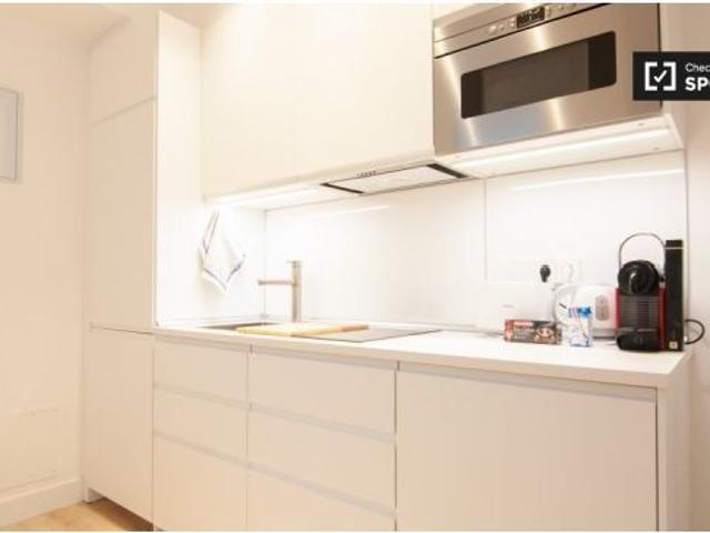 Elegante estudio con aire acondicionado en alquiler en la moderna Malasaña