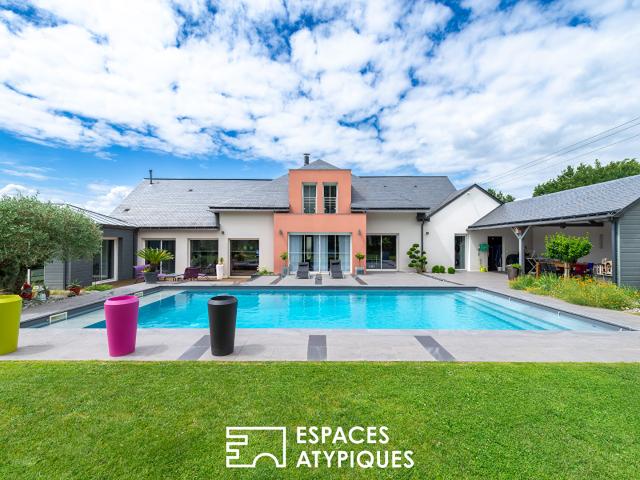 Elégante maison contemporaine avec piscine