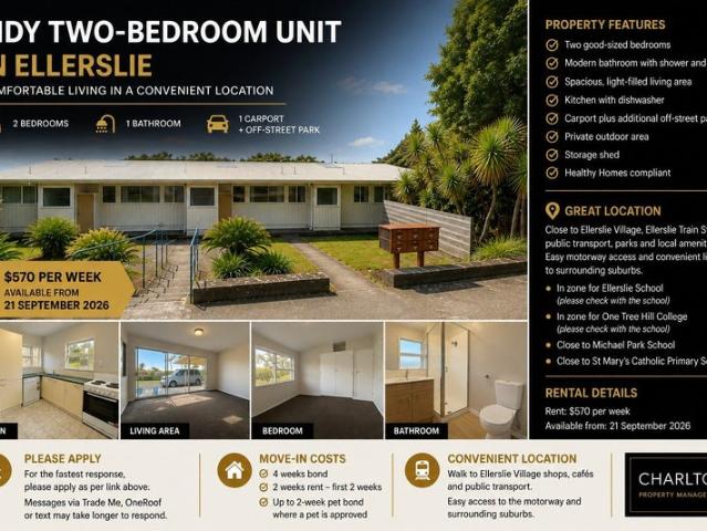 Ellerslie, 2 bedrooms