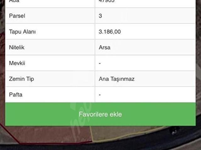 ELVAN 0.40'DA KAT KARŞILIĞINA HAZIR SATILIK 1064 M2 VİLLA ARSASI