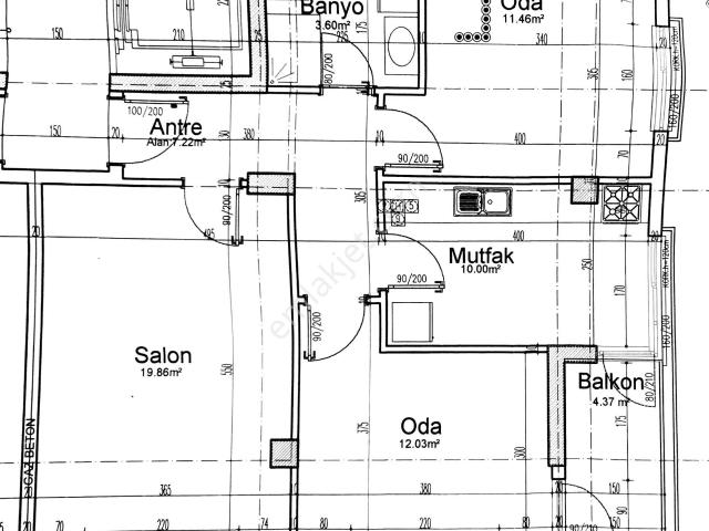 Emekte Satılık Lüks Sıfır Projeden 2+1 Katta Ön Güney Ader'den