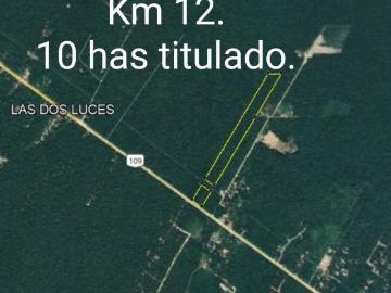 EN VENTA TERRENO EN EL KM 12 A LA ORILLA DE LA CARRETERA EN MACARIO GÓMEZ