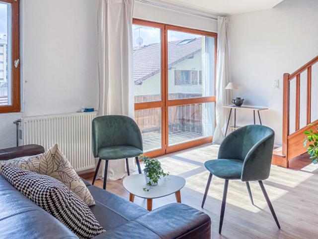 EN EXCLUSIVITE 'CÉDRAT' ANNECY MEYTHET APPARTEMENT DUPLEX T6 de 125,93 m² BALCON CAVE PLACE DE PARKING